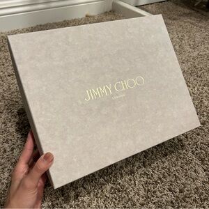 Jimmy Choo Shoe Box with Original Tissue Paper & Booklet – Box Only